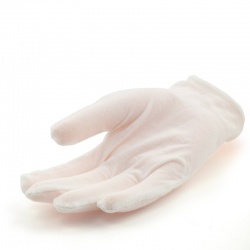 Перчатки косметические белые 12 пар