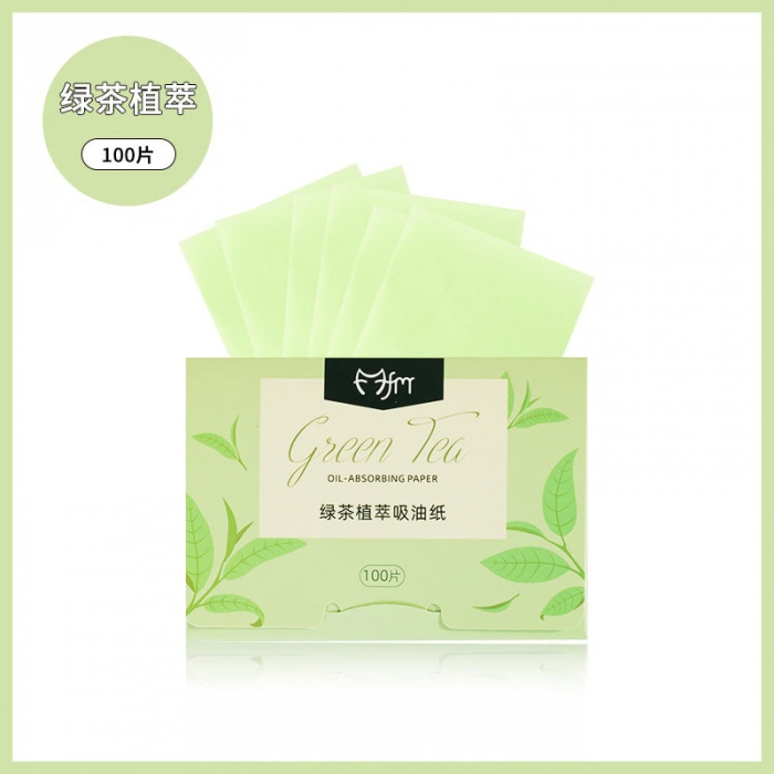 Салфетки матирующие с зеленым чаем, 100 шт