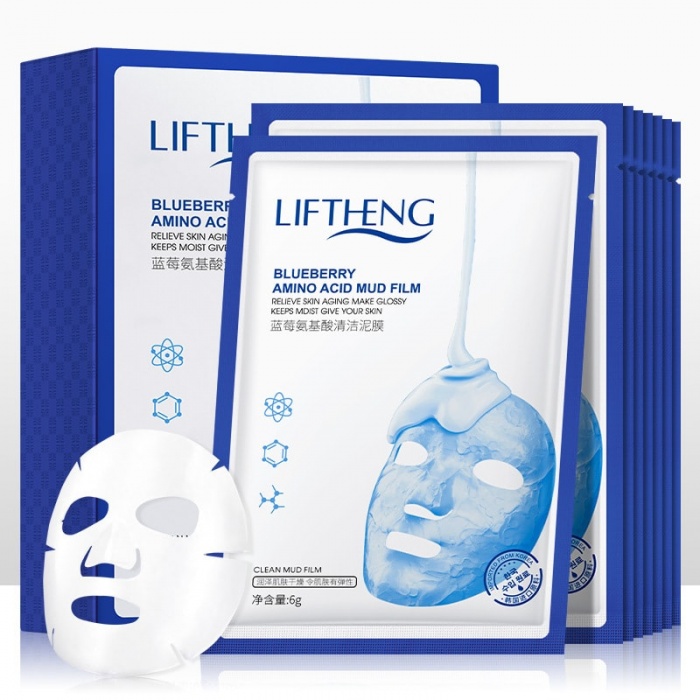 Грязевая маска для лица с экстрактом черники Liftheng, 6г*10шт