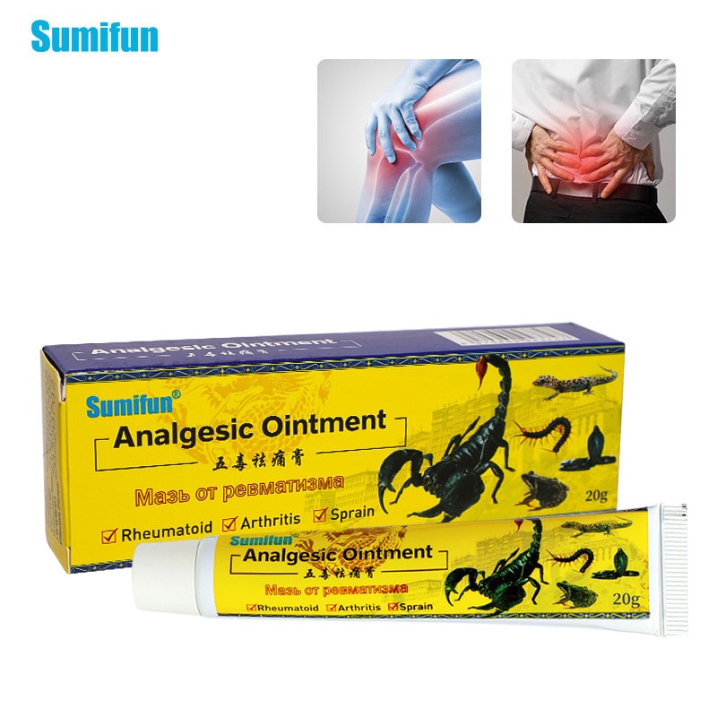 Обезболивающая мазь операция. Sumifun мазь с скорпионом. Крем обезболивающая Sumifun Joint Pain Relief Ointment, 20g. МАЗ для сустав скарпион.