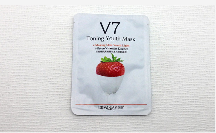Маска для лица клубника с витаминами V7 Bioaqua BQY9279: teomart.ru - фото 3